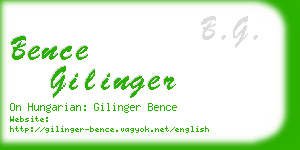 bence gilinger business card